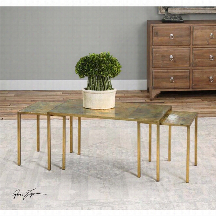 Uttermost Couper Oxidized Nesting  Coffee Tables