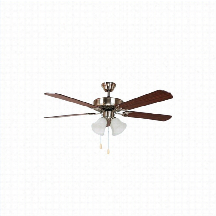 Yosemite 52 Inch Ceiling Fan In Bright Brush Nickel Finish With 4 Lights