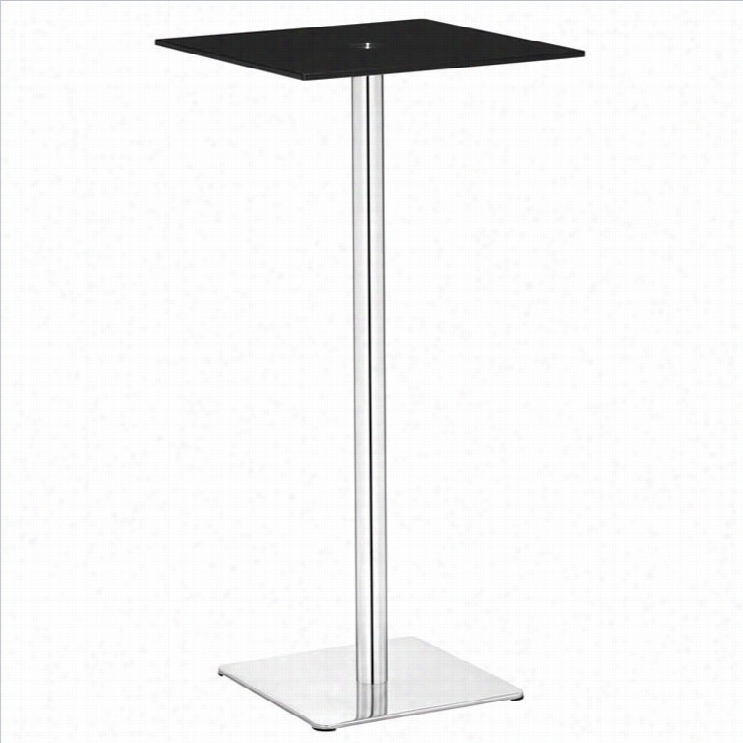 Zuo Dimensionaal Modern Tempered Painted Glass Bartable In Black