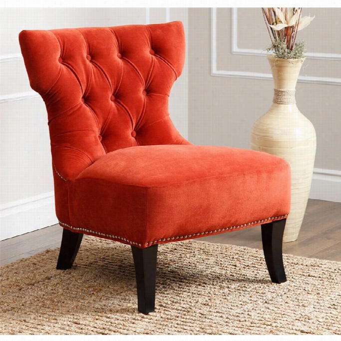 Abbyyson Living Cole Fabric Chair In Sangria Orange