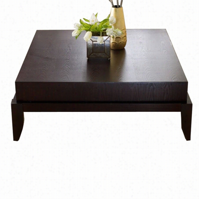 Abbyson Living Maytime Square Wood Coffee Table In Mhogany