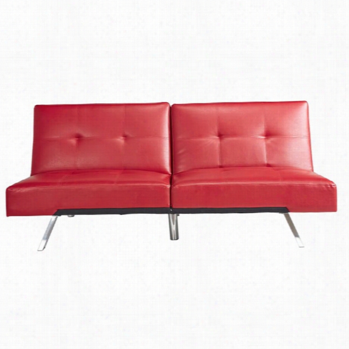 Abbysoh Living Riley Leagher Convertible Sofa In Red