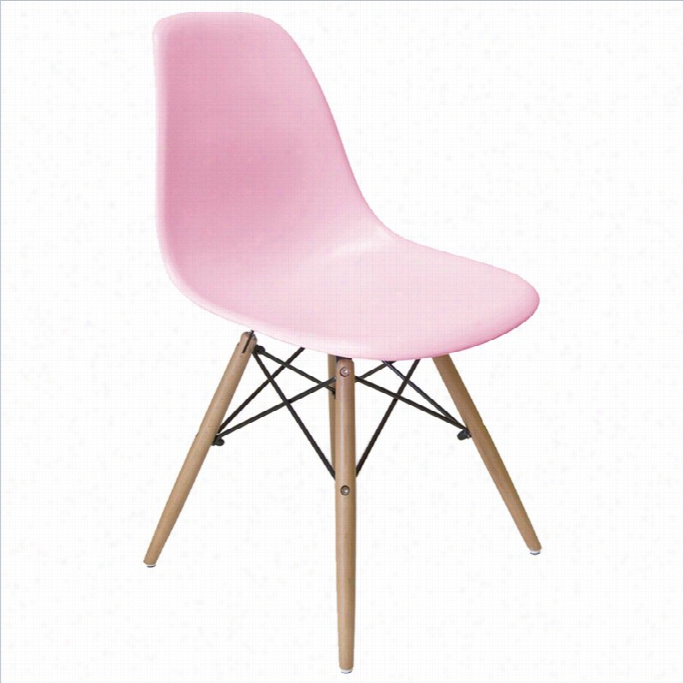 Aeon Furniture Paris Dininng Chairman With Legs In Matte Pink (set Of 2)