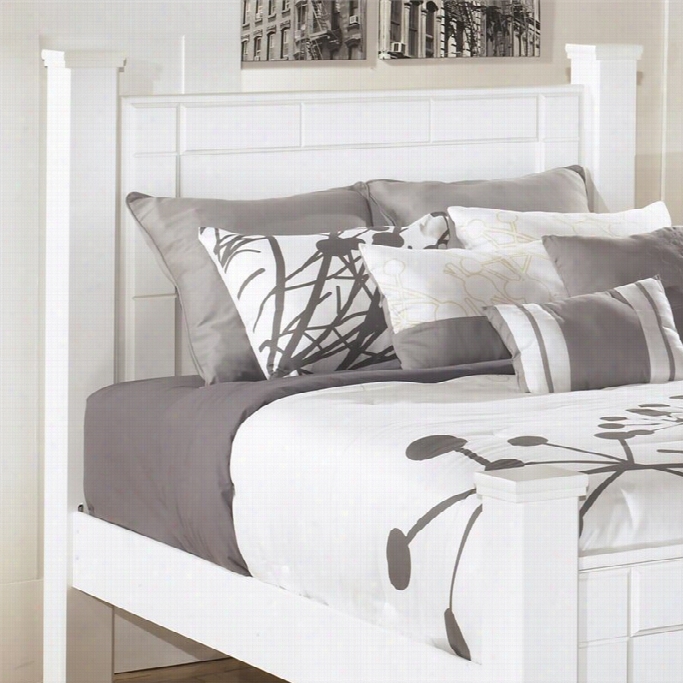 Ashley Weeki Wood Queen Poster Panel Headboard In Hwite