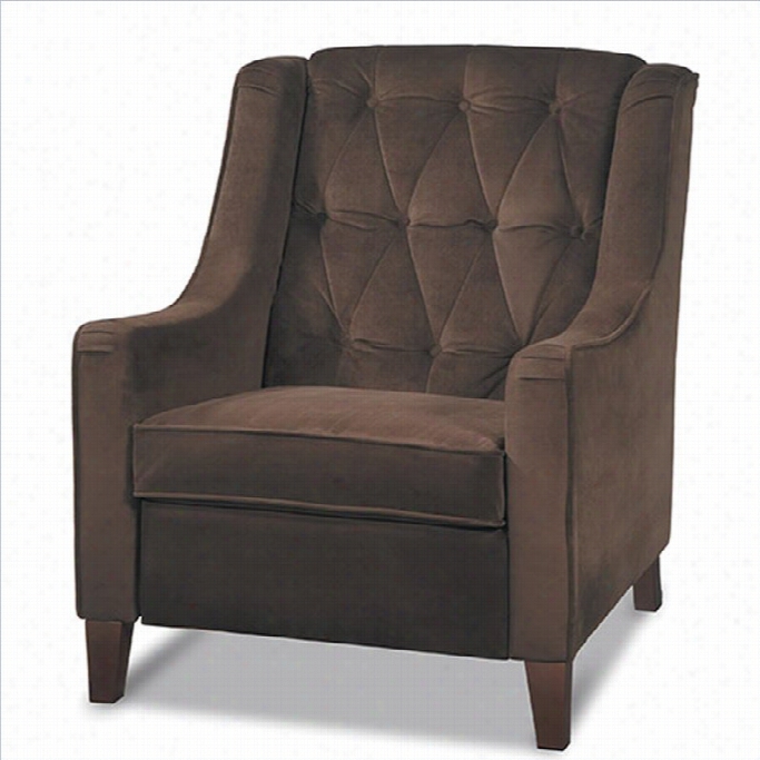 Avenue Six Curves Tufted Club Chair In Brown