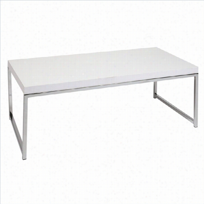 Avenue Six Wall Street Cofcee Table In White