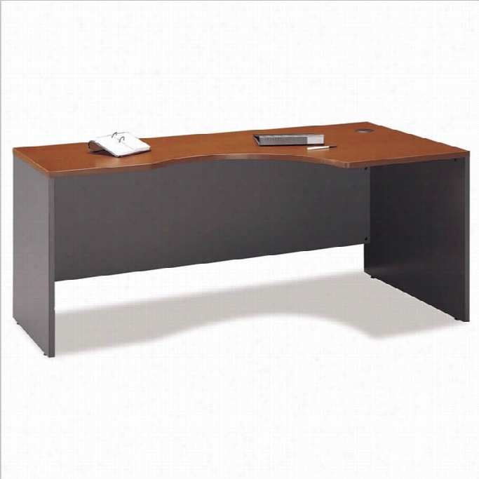 Bush Bbf Series C L-shaped Computer Desk With Hutch In Auburn Maple