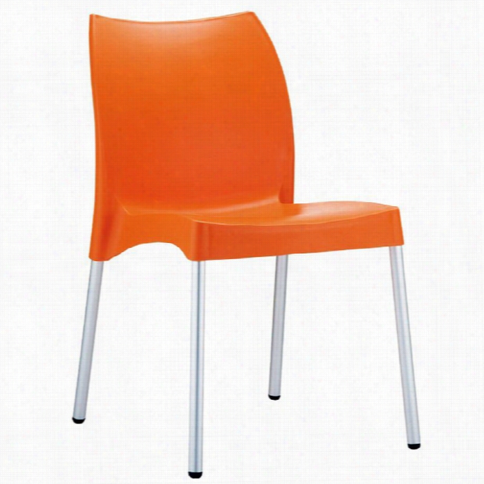 Compamia Vita Resin Outdoor Dining Chair In Orange