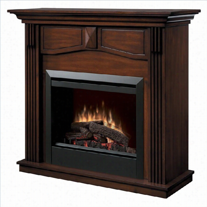 Dimplec Holbrook Free Standinh Electric Fireplace In Burnished Walnut