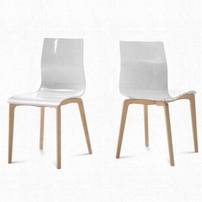 Domitalia Gel-l Dining Chair In White