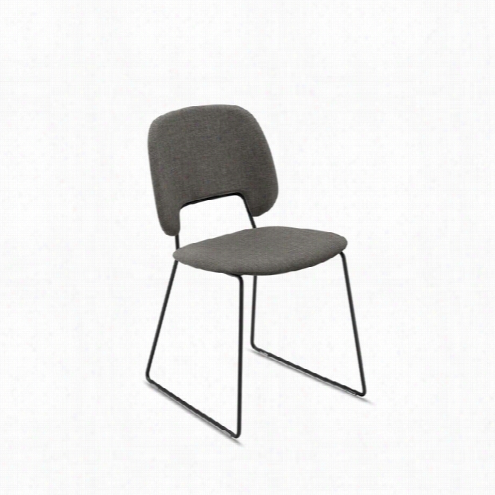 Domitalia Traffic 18.5x21.25 Stacking Chair In Flrit Brown And Black