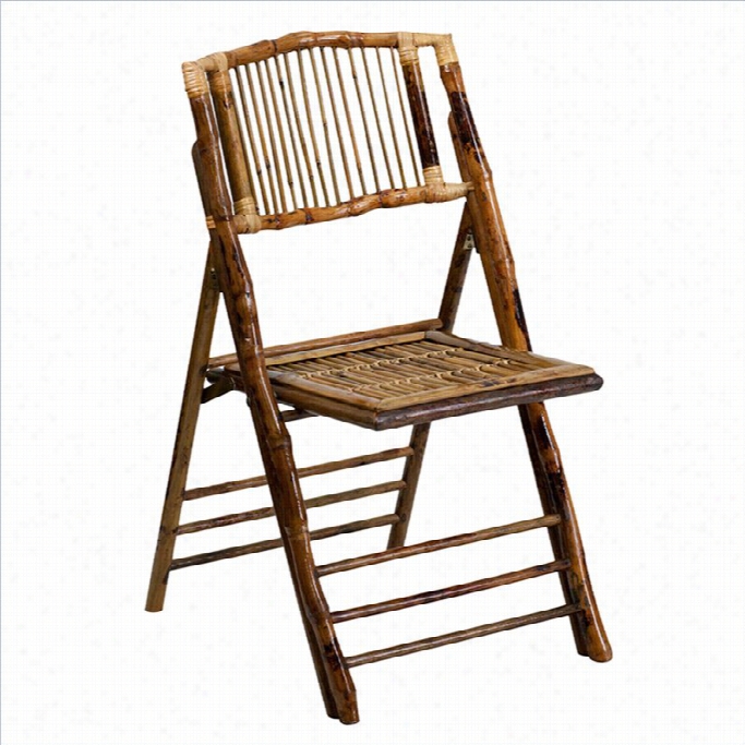 Flash Furniture American Chmpion Bamboo Folding Chair In Brown