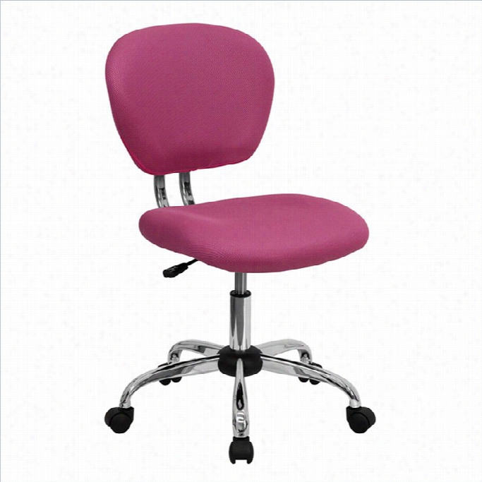 Fl Ash Furniture Mid-back M Esh Task Office  Chair In Pink