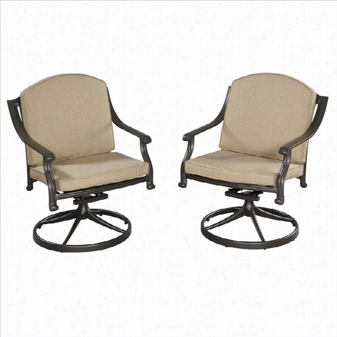 Home Styles Covington Cushioned Swivel Chair