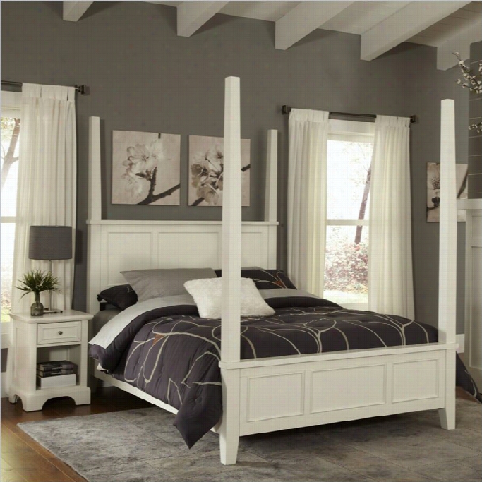 Homes Tyles Naples Pposter 2 Piece Bedroom Set (bed And Night Stand) In White-queen