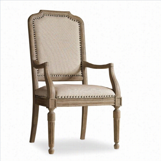 Hooke R Furniture Corsica Upholsteredarm Dining Chair In Light