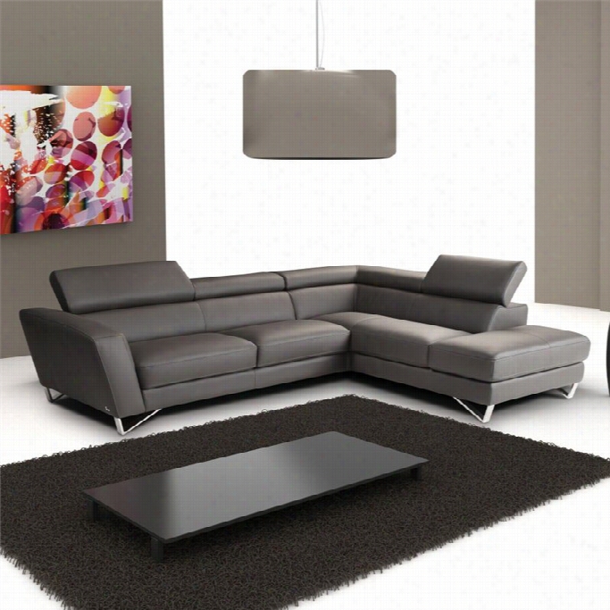 J&m Furniture Sparta Leattjer Right Sectional In Grey