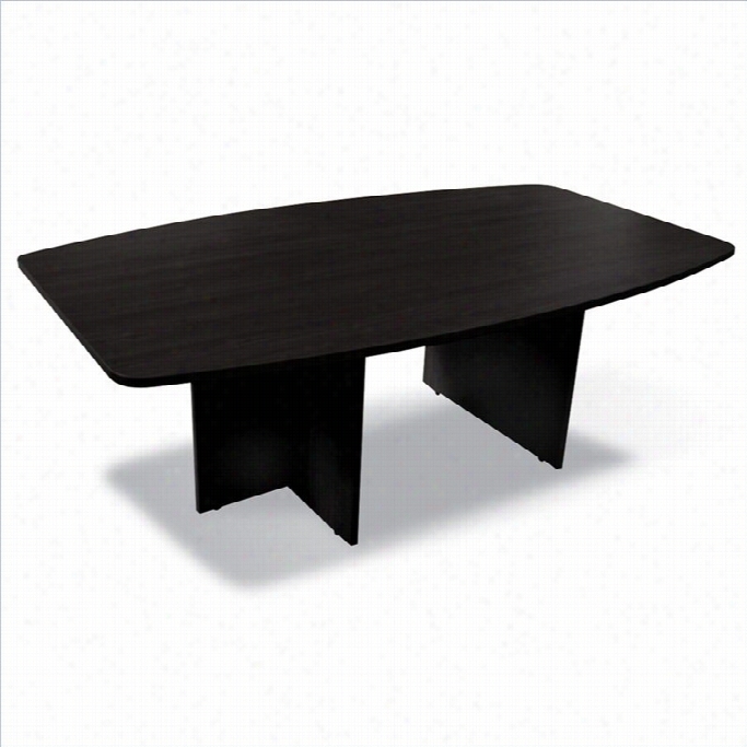 Jesper Office 100 Collection Boat Sha Ped Meeting Table In Espresso