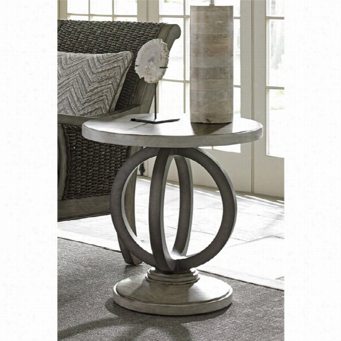 Lexington Oyster Bay Hewlett Round Accent Table In Oyster