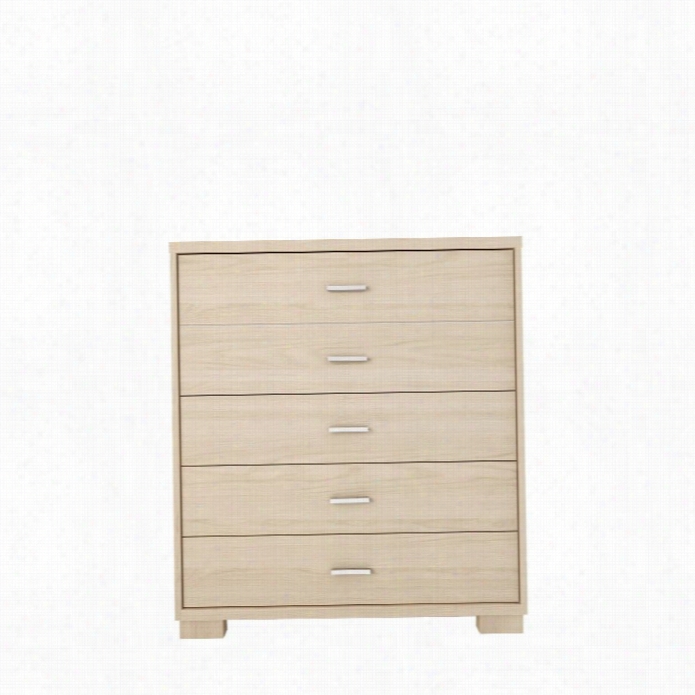 Manhattan Ckmfort  Astor 5 Drawer Dresser In Oak Vanilla