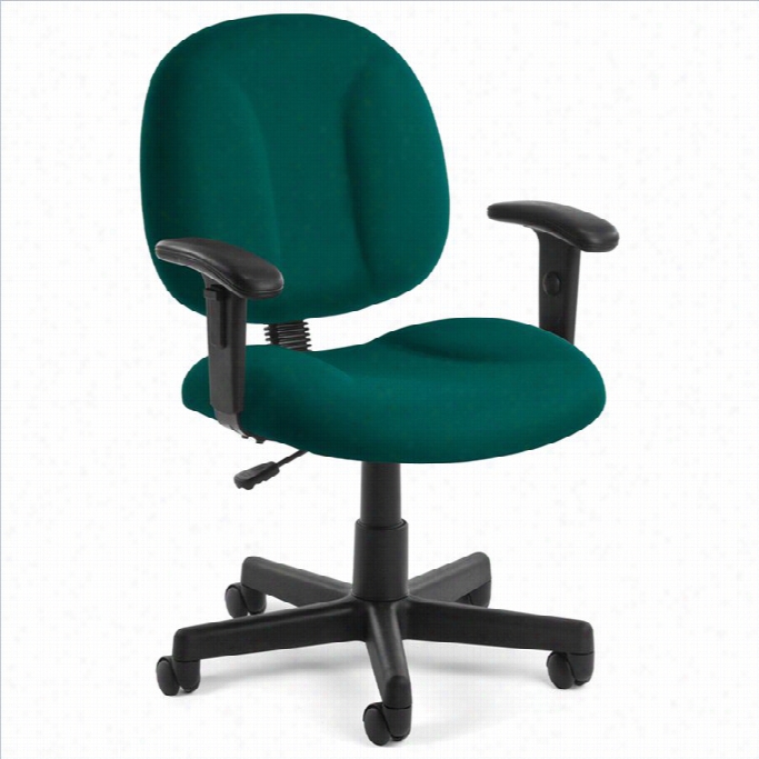 Ofm Superoffice Chair With Arms In Teal