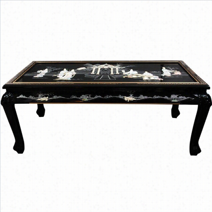 Oriental  Furniture Claw Foot Coffee Tablei N  Black Lacquer