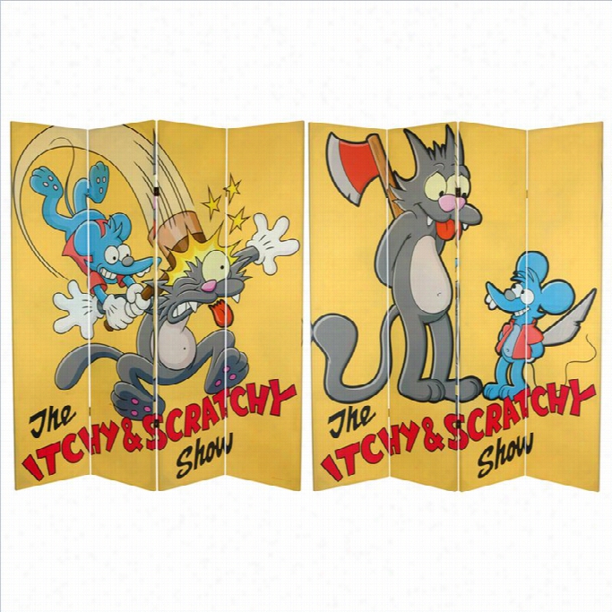 Orriental Itchy And Scratchy Room Divider