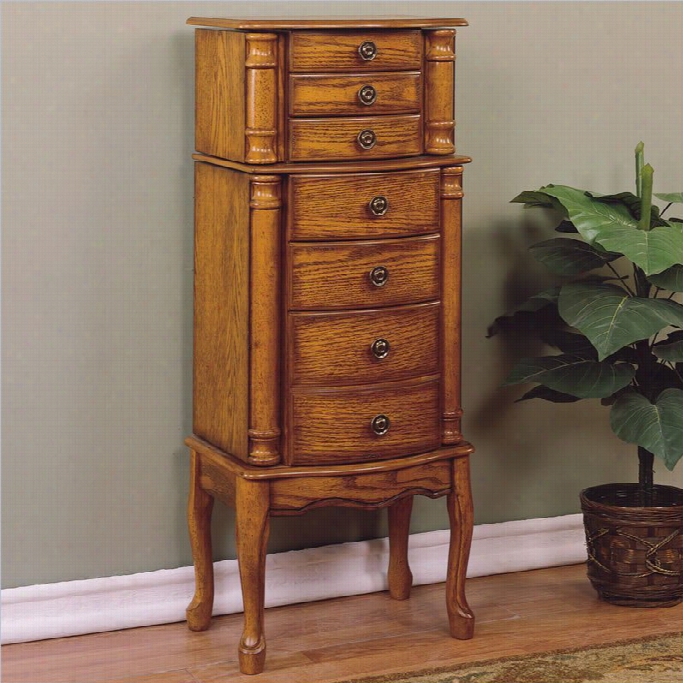 Powell Furniture Woodland Oak Jewelry Armoiee