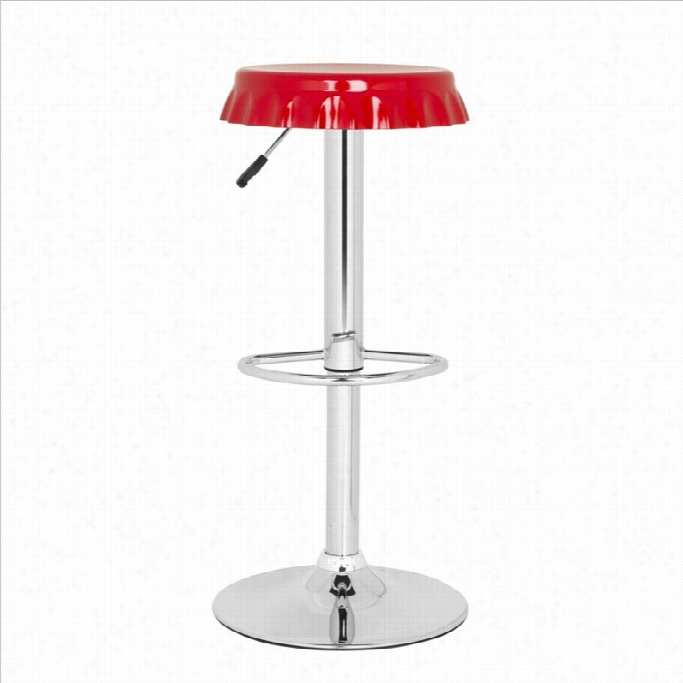 Safavieh Bunky 23.6-32.1 Bar Stool In Red