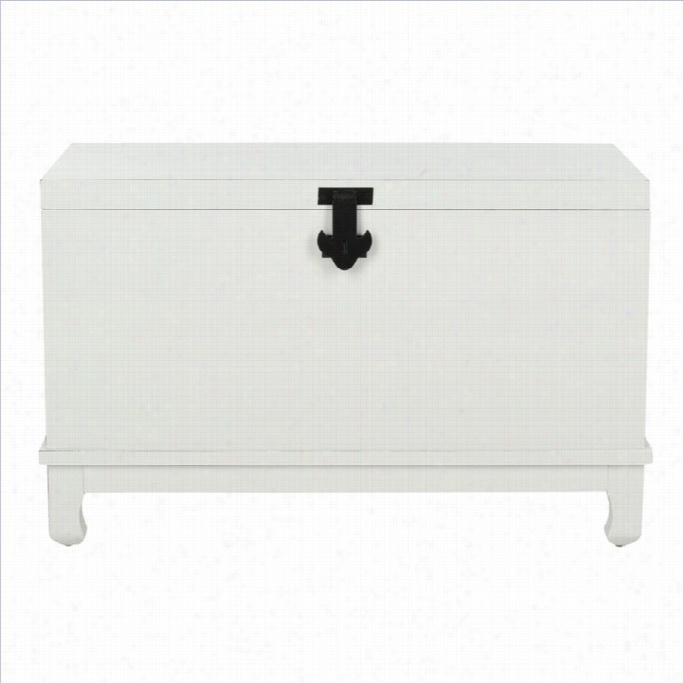 Safavieh Wesley Poplar Wood Chest In Off White