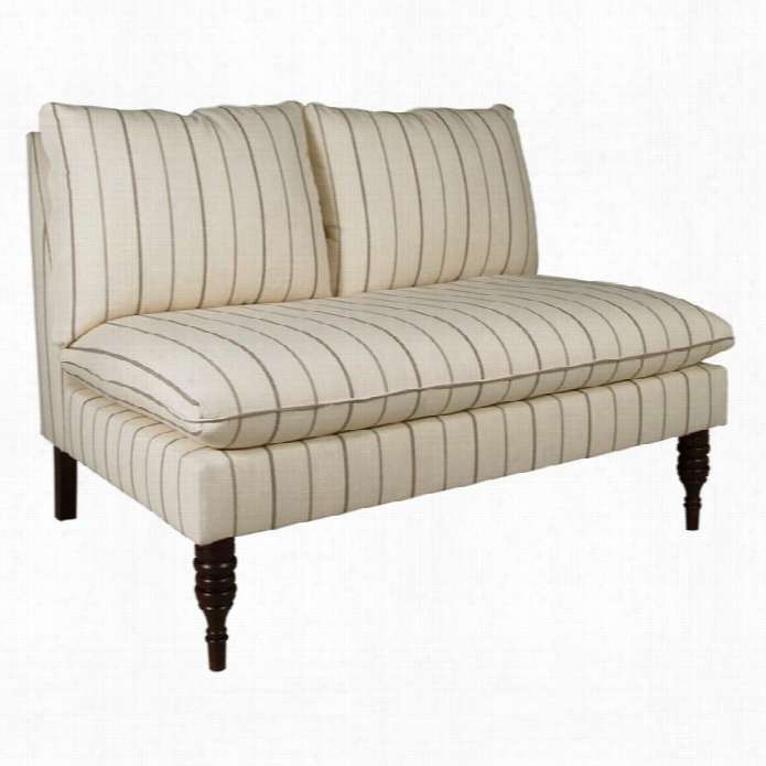 Skyliine Armess Upholstered Love Seat In Fritz Charcoal