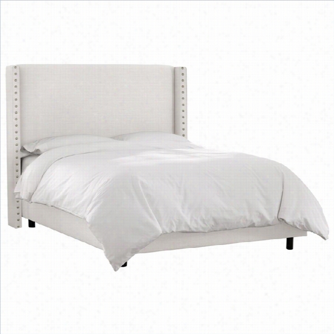 Skyline Furniture Button Bed In White-full