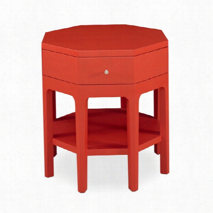 Somefton Improv G Octagon Accent Table In Red