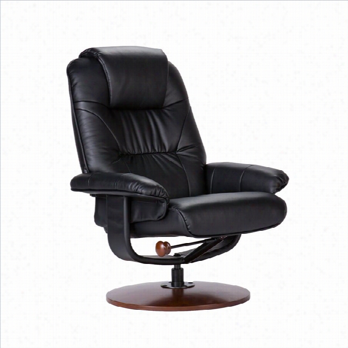 Southern Enterprises Recliner And Ottoman In Black