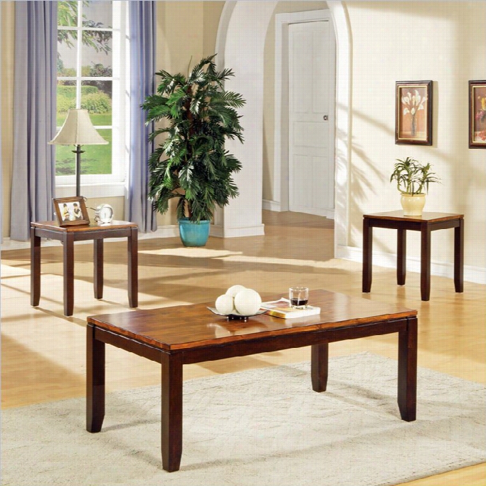 Steve Silver Cmopany Abaco 3 Piece Cocktail Table Set In Acacia Finish