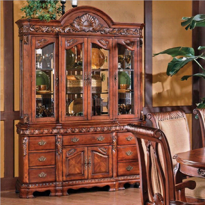 Steve Silver Company Harmony Buffet And Hutch In Rich Cherry