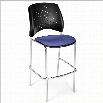 OFM Star 31.25 Chrome Stool in Colonial Blue
