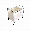 Proman Laundry Basket Trolley with 3 Compartments