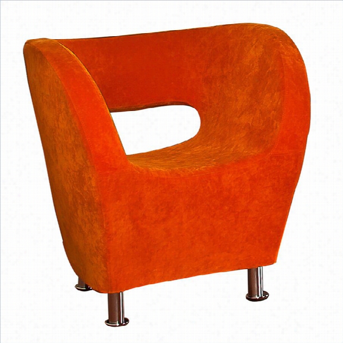 Trent Home Colleen Upholstered Accent Club Chair In Orange