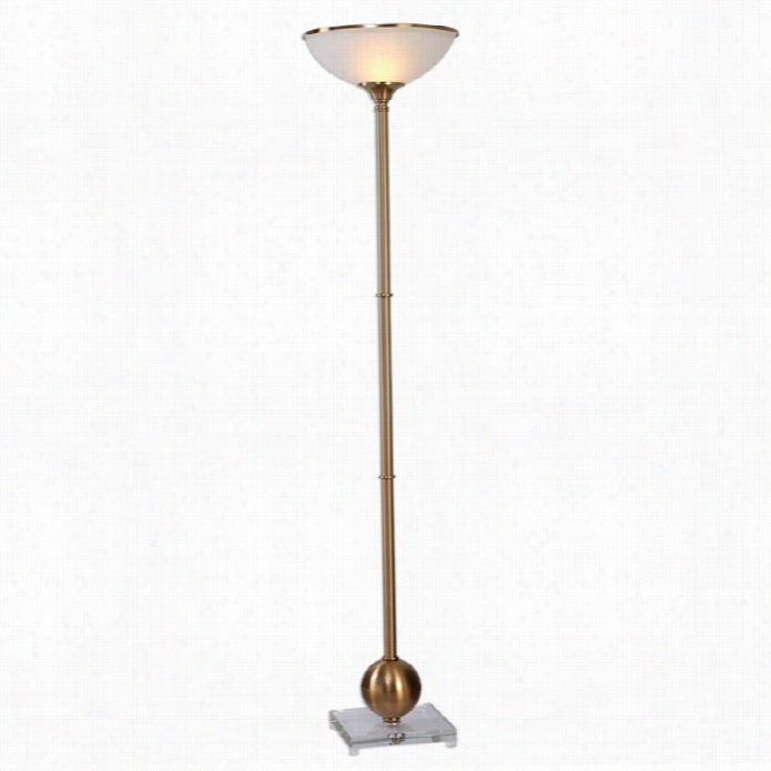 Uttermost Laton Brushed Brass Floor Lamp