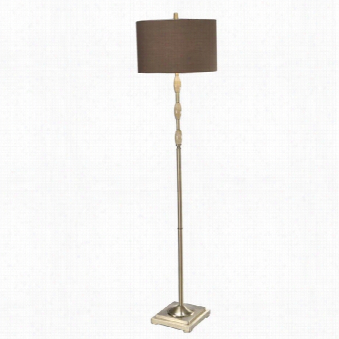 Uttermost Richland Ivory Marble And Brass Floor Lamp