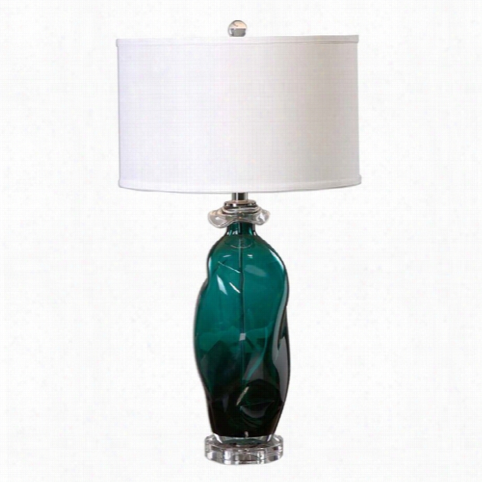 Uttermost Rotaldo Blue-green Glass Table Lamp
