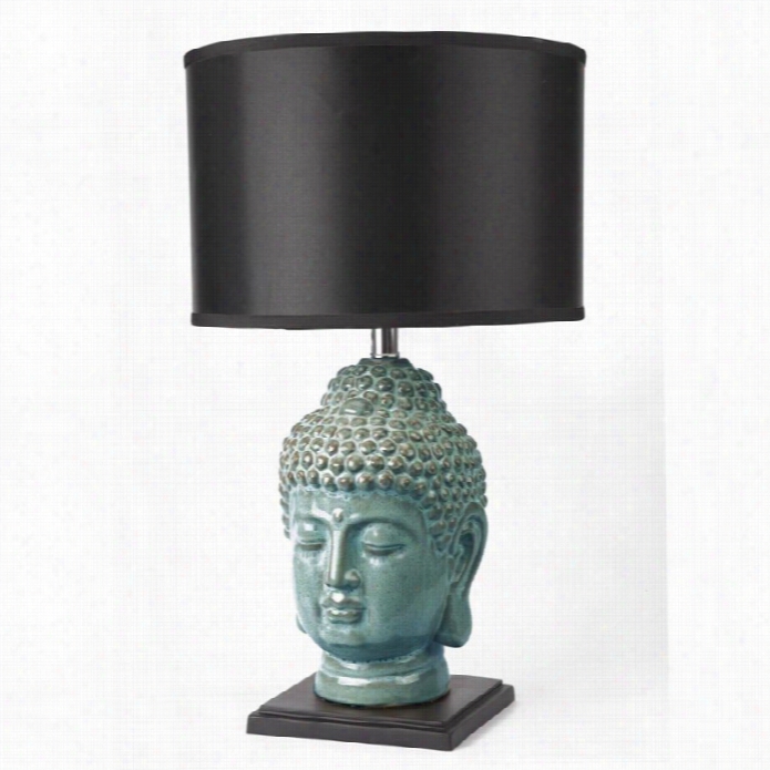 Abbyson Quickening Buddah Table Lamp  In  Antique Lime