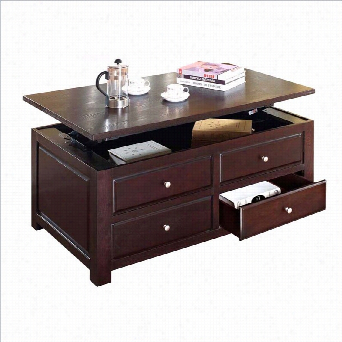 Acme Furniture Malden Lift Tlp Coffee Table In Walnut
