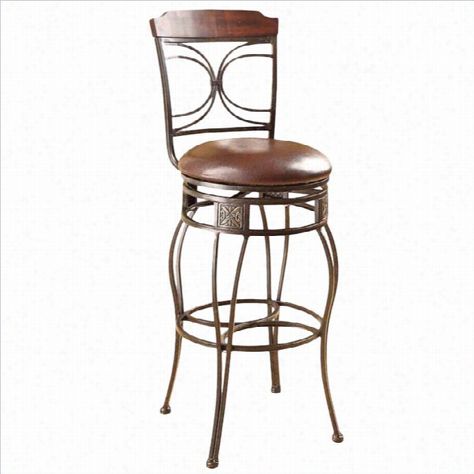 Acme Furniture Tavio 29 Inch Swivel Bar Stool In Ogld Brush (set Of 2)