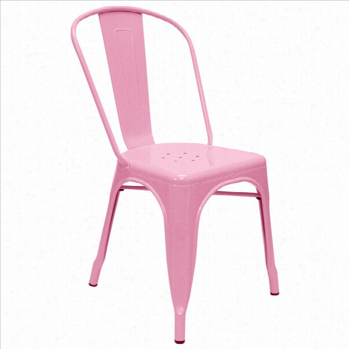 Aen Furniture Garvin Dining Chair In Pink (set Of 2)