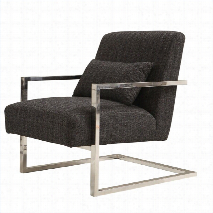 Armen Living Skyline Acceent Chair In Charcoal