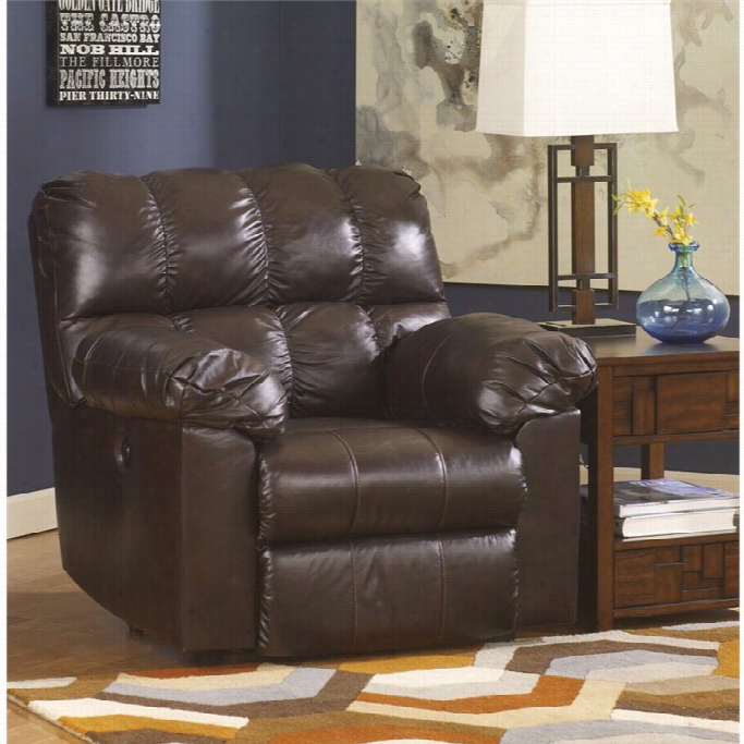 Asshley Furniture Kenard Leather Power Rocer Recliner In Chocolate