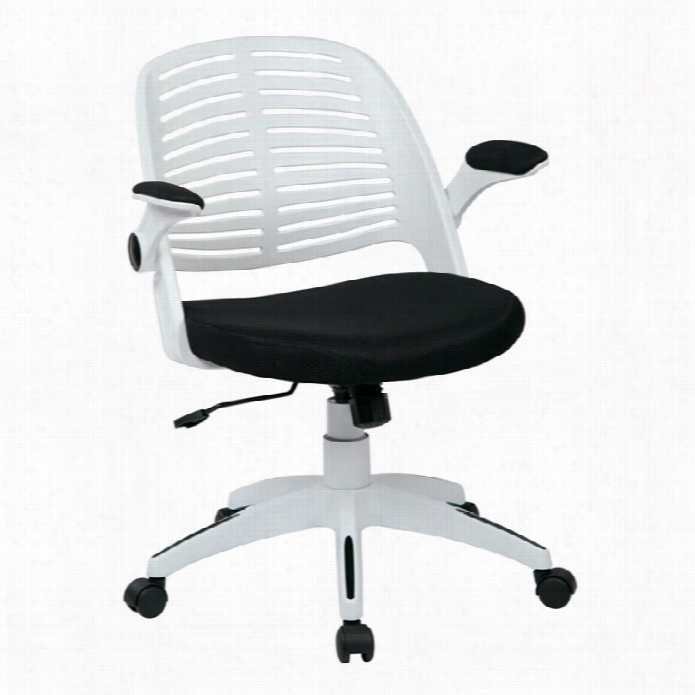 Avenue Six Tylre Black Office Chair Wiith Frame In White