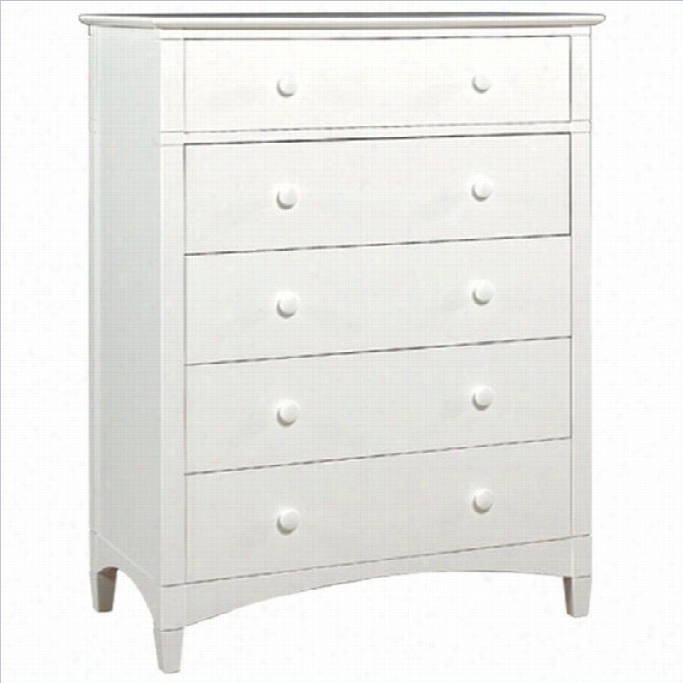 Bolton Furniture Eessex 5 Drawer Chest In White